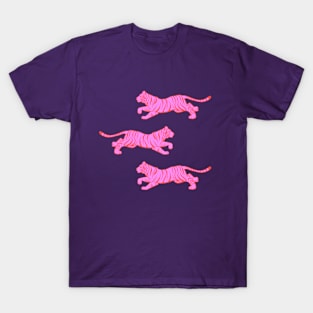 Hot Pink Tiger Trio T-Shirt